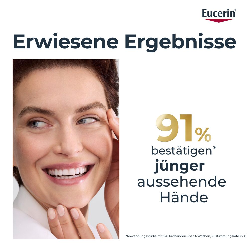 Eucerin HYALURONFILLER + ELASTICITY Handcreme gegen Altersflecken LSF