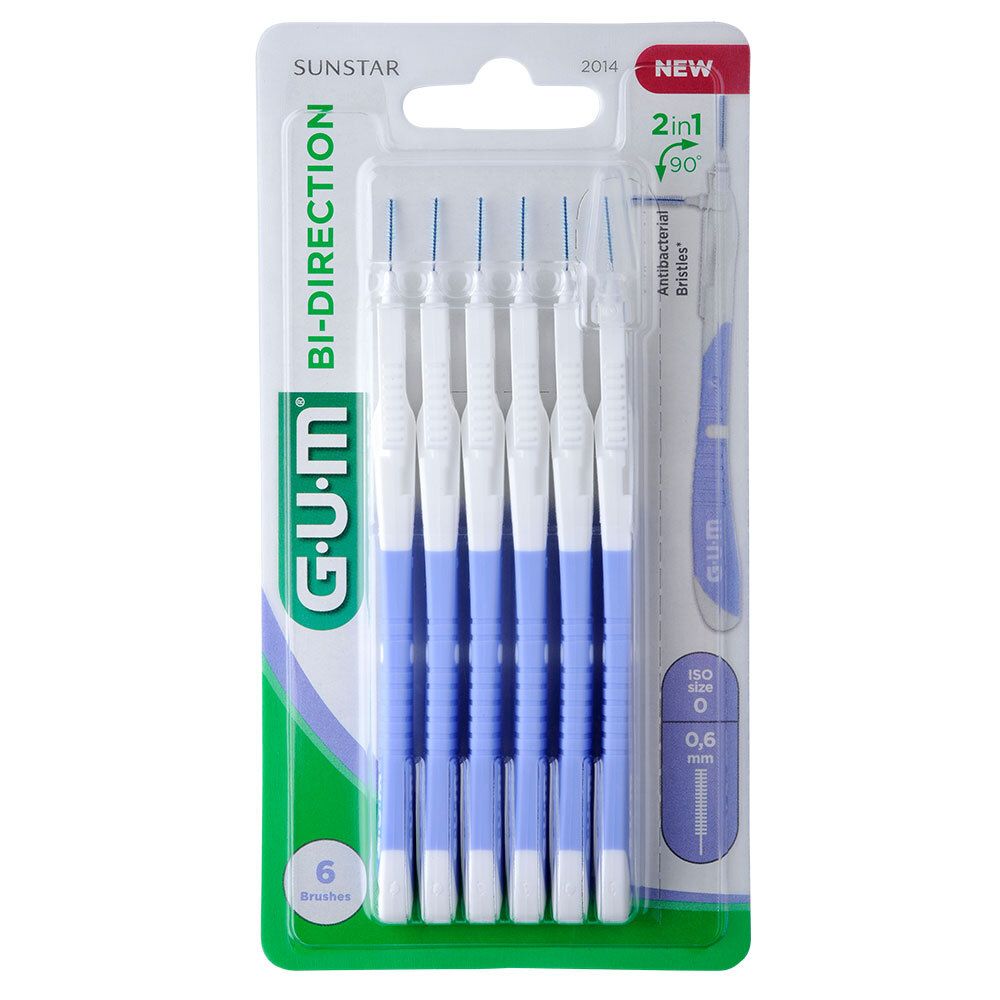 Image of GUM® Bi-Direction Interdentalbürsten 0,9 mm hellblau