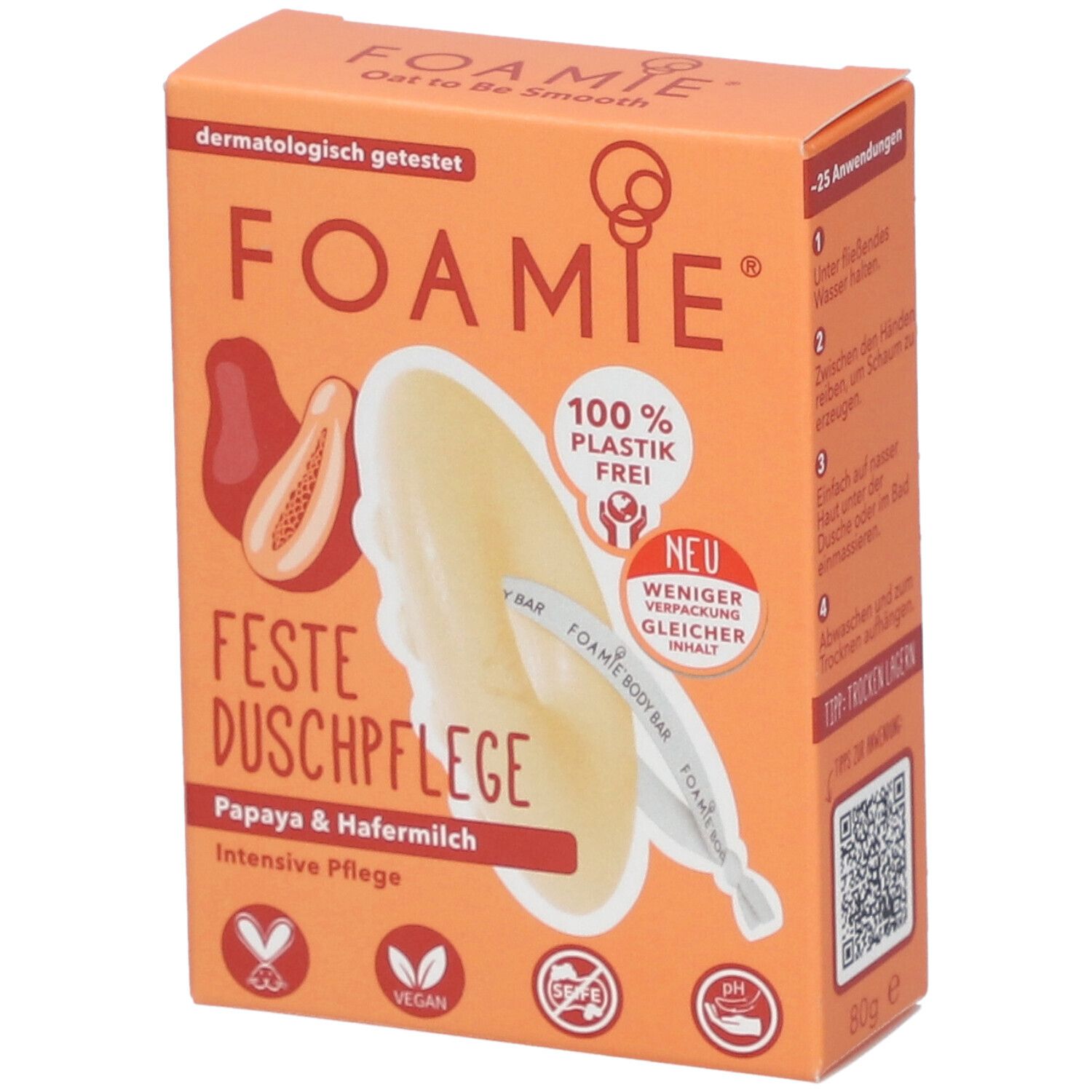 Image of FOAMIE® Feste Duschpflege Papaya & Hafermilch