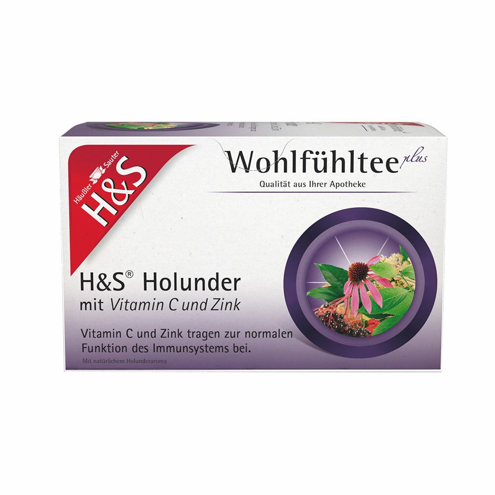 Image of H&S Holunder mit Vitamin C und Zink Filterbeutel