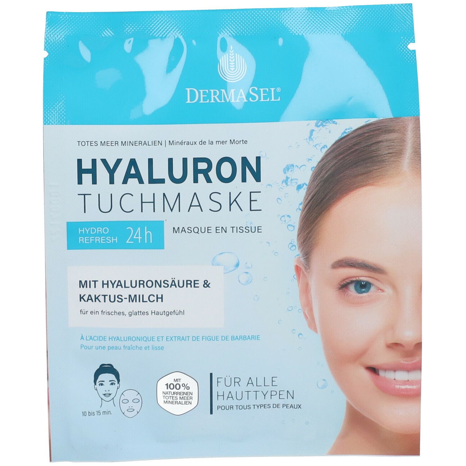 DERMASEL® Tote Meer Hyaluron Tuchmaske