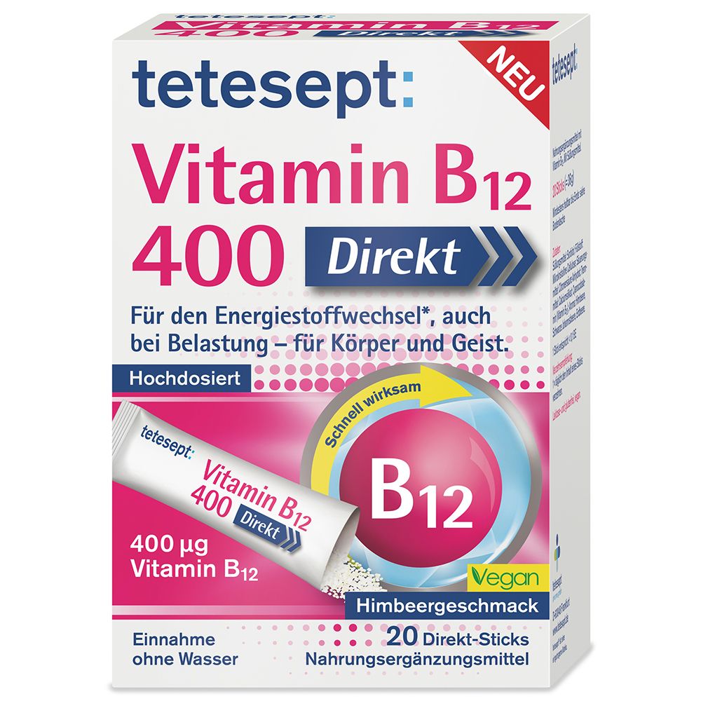 Tetesept® Vitamine B12 400 Direct Sticks - Shop-apotheke.ch