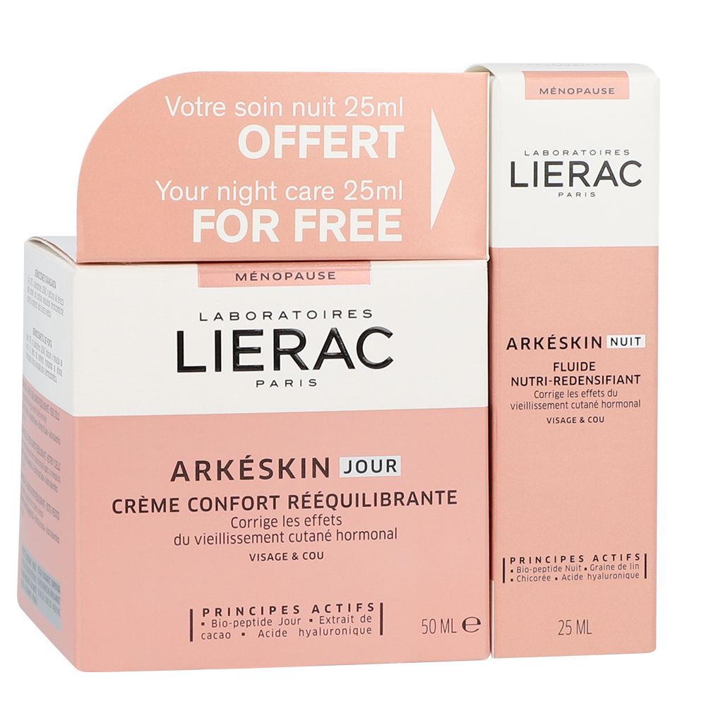 LIERAC ARKÉSKIN Ausgleichende Tagescreme + Nährendes Nachtfluid Wechseljahre