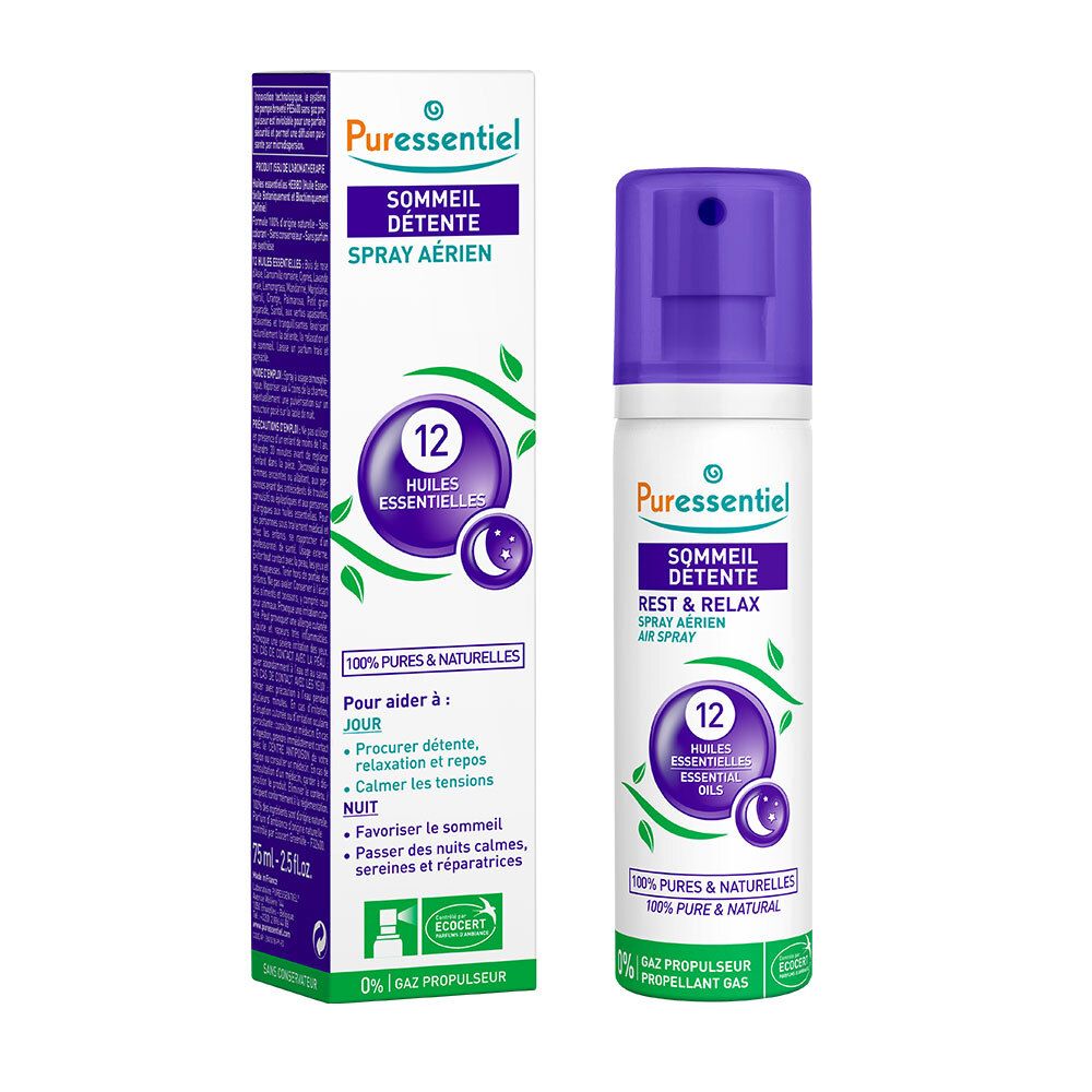 Puressentiel Schlaf- und Entspannungsluft-Spray mit 12 ätherischen Ölen