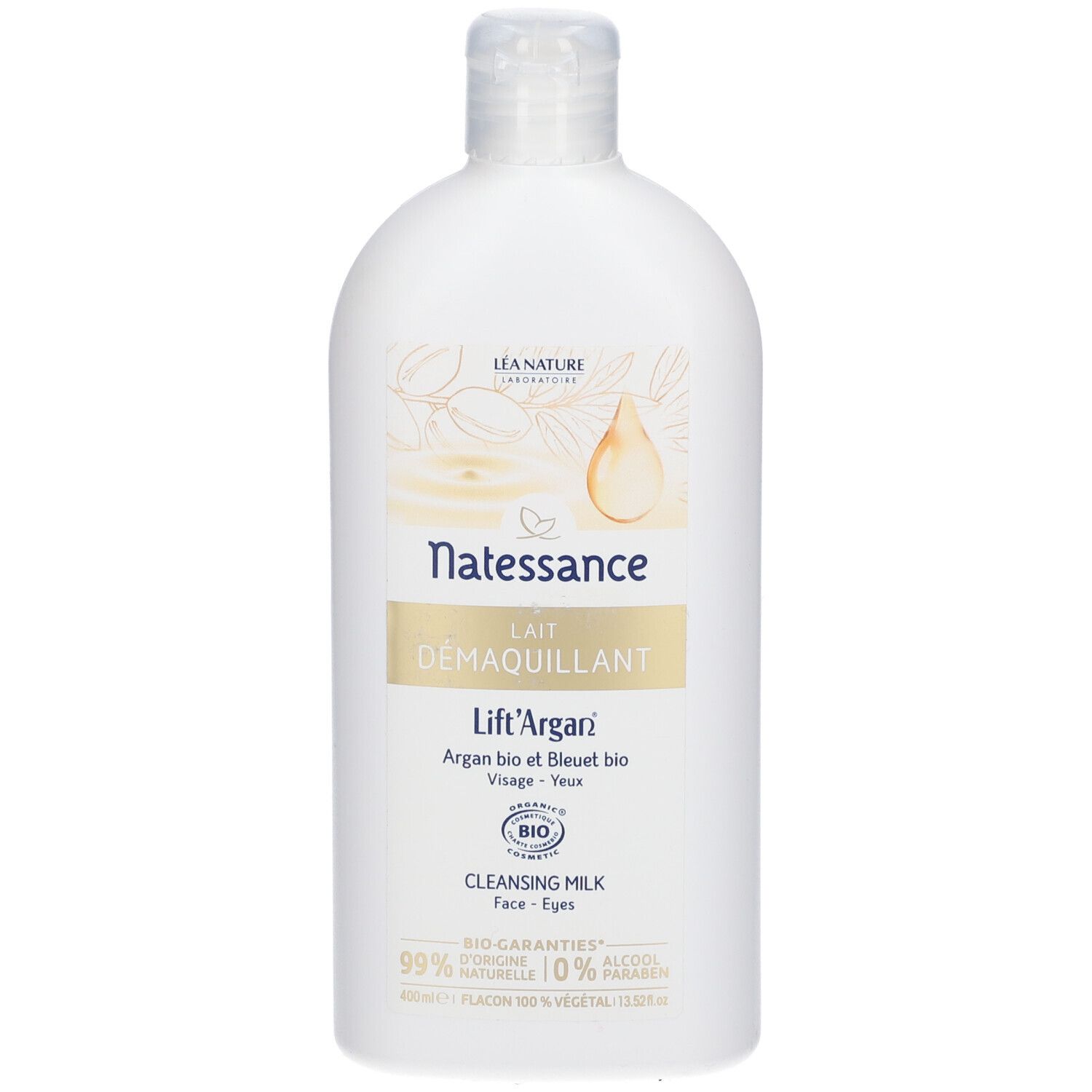 Lift Argan® Sanfte Reinigungsmilch für Gesicht und Augen organisch