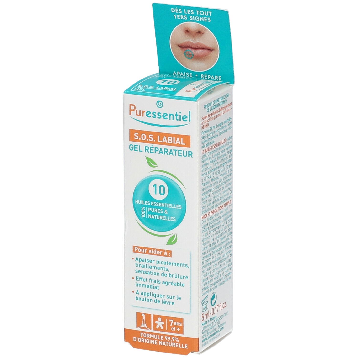 Puressentiel gel S.O.S lèvres aux 10 huiles essentielles