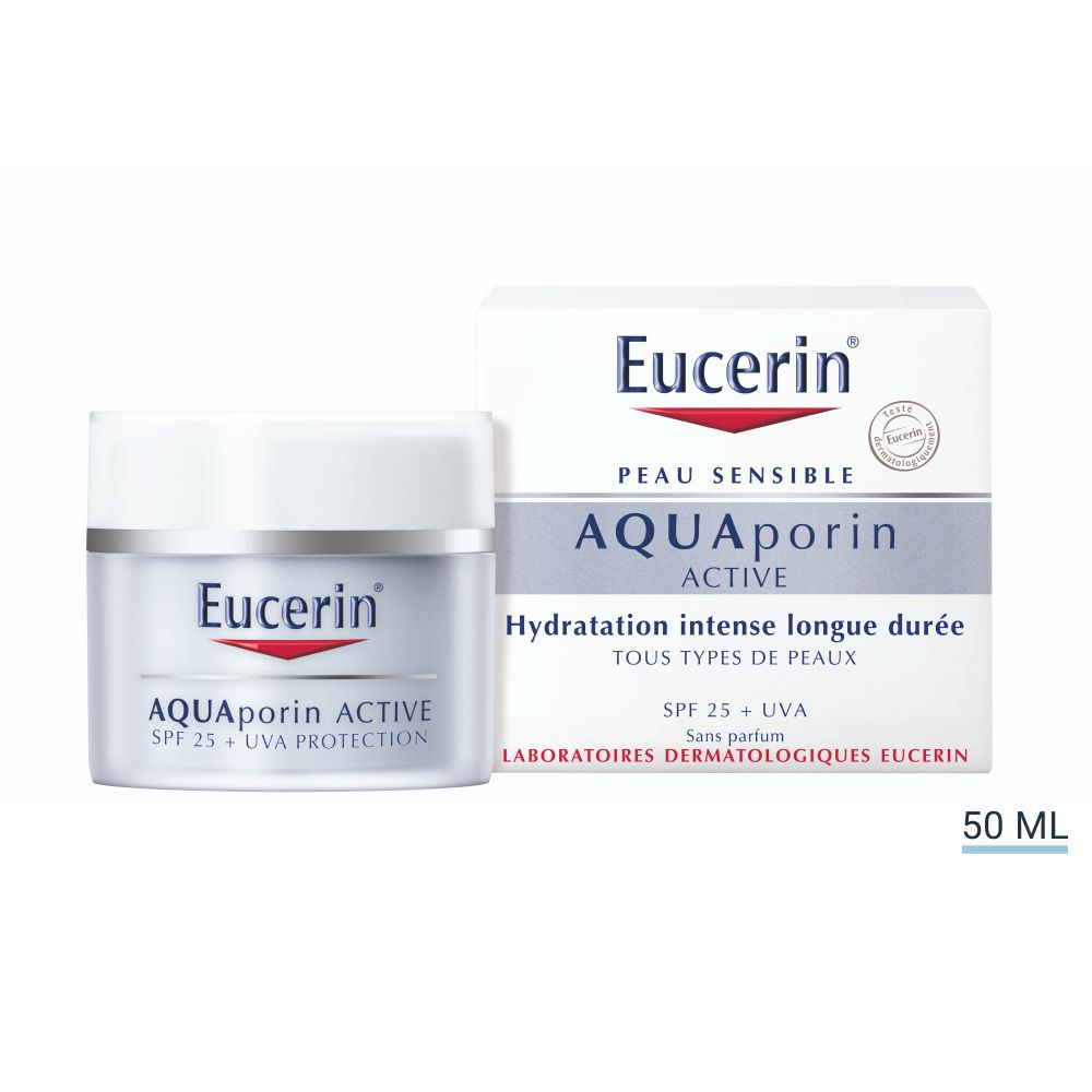 Image of Eucerin® Aquaporin Active langanhaltende, intensive Feuchtigkeitsversorgung für alle Hauttypen SPF 25 + UVA