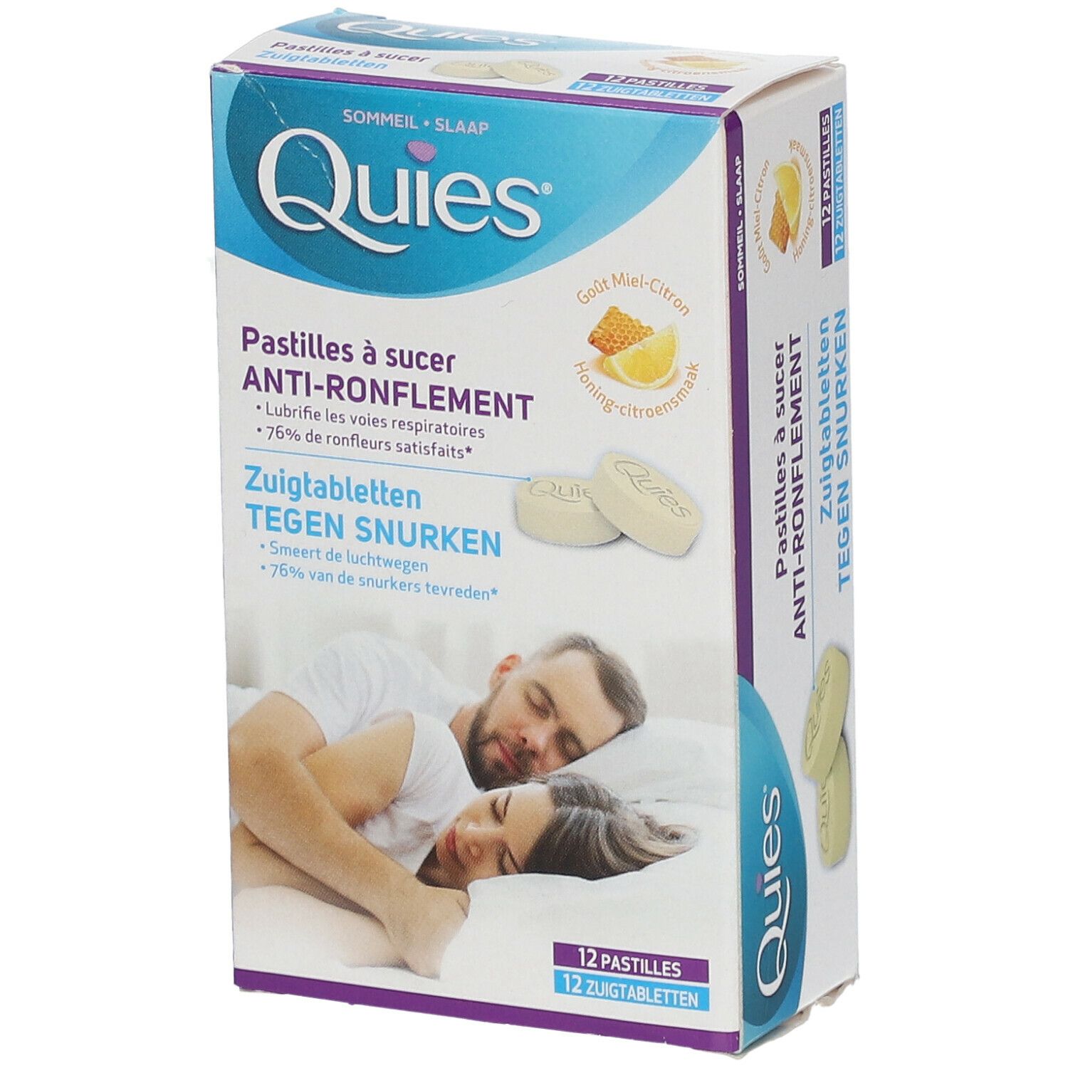 Quies Anti-Schnarch-Lutschtablette Honig-Zitrone