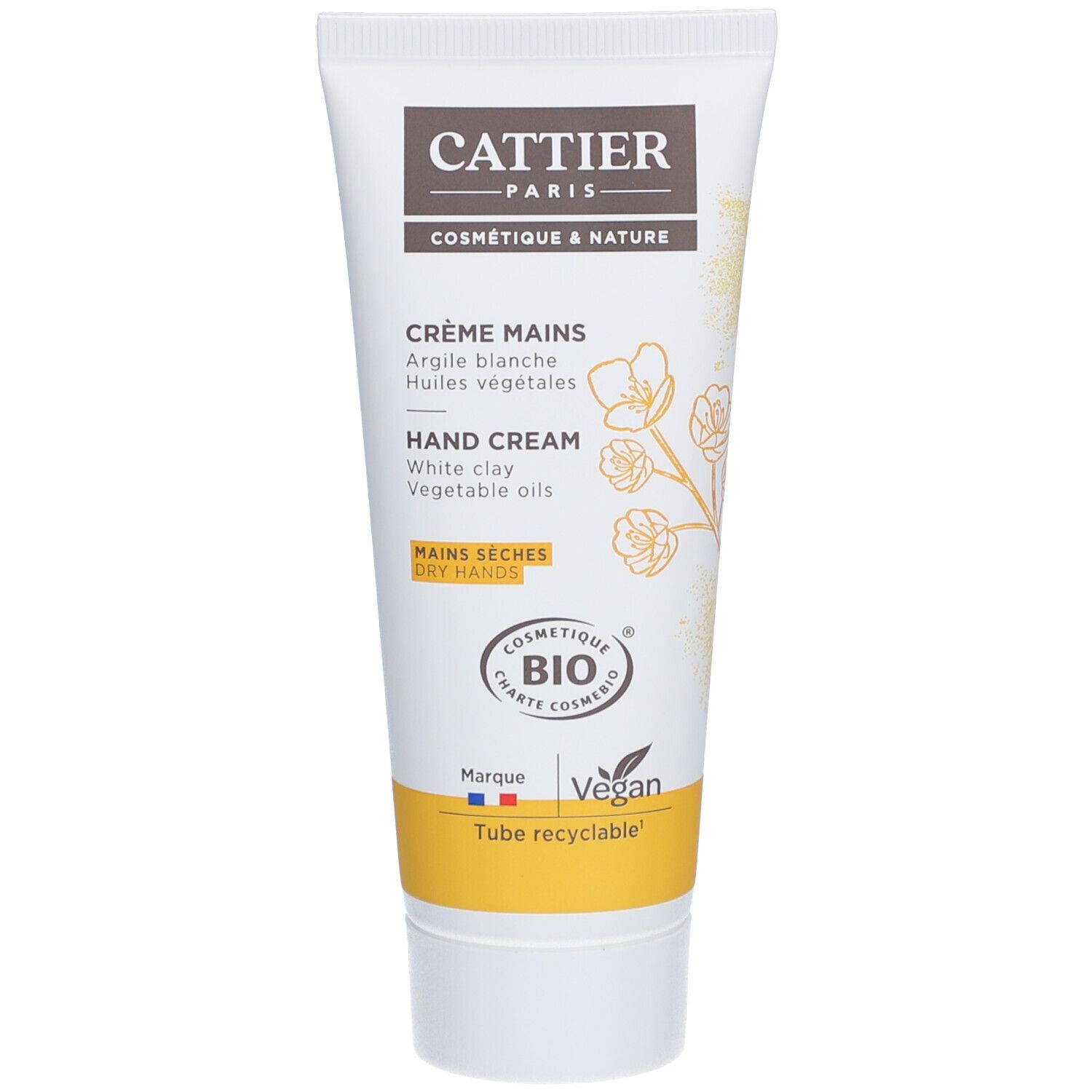 Cattier Dry Hand Cream White Clay