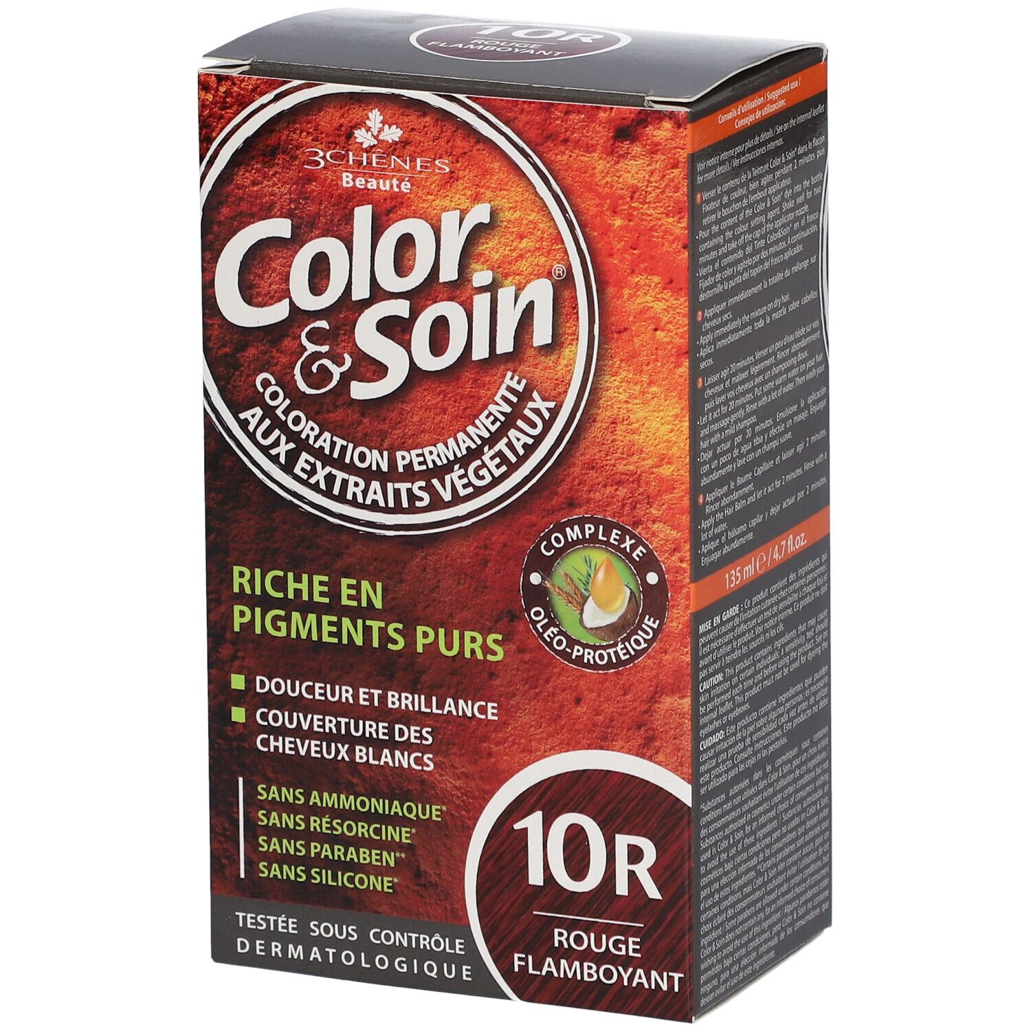 Les 3 Chênes Color & Soin Coloration 10R flammendes Rot