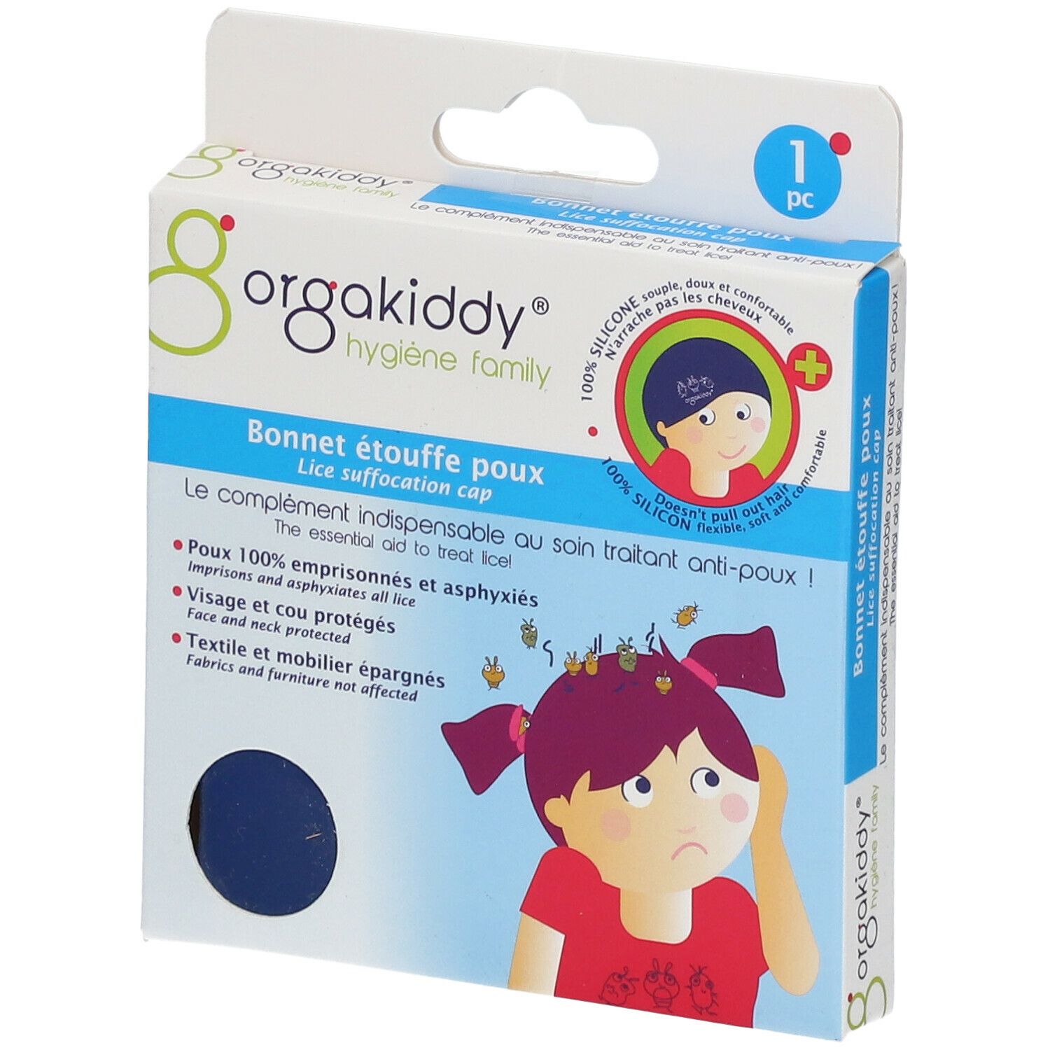 orgakiddy® Läuseschutzkappe blau PR20