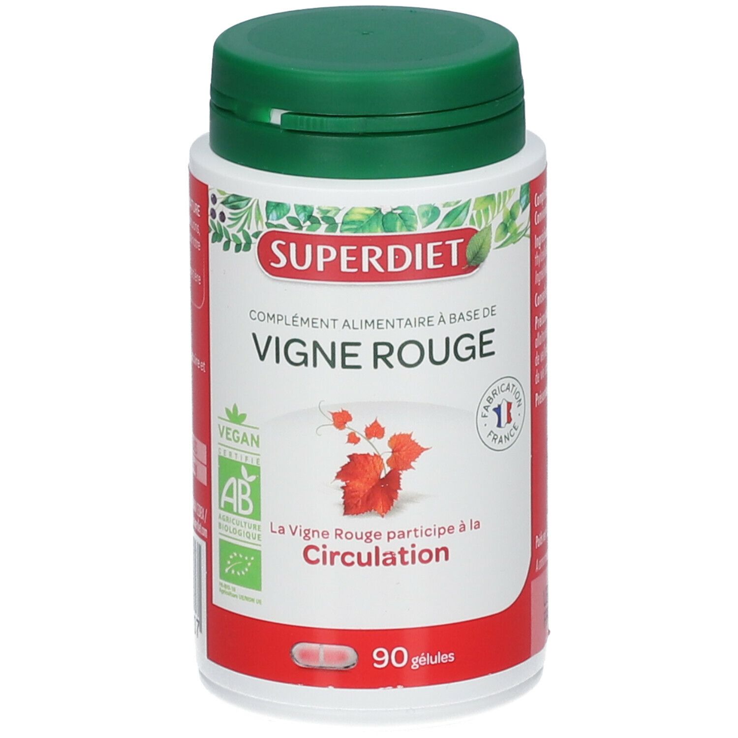 SUPERDIET Rote Weinrebe Bio-Kreislauf