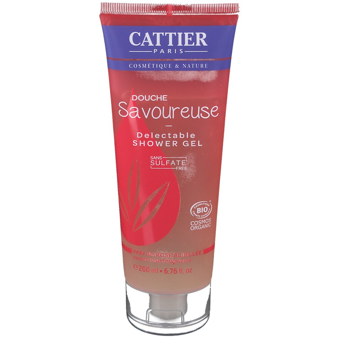 CATTIER DOUCHE SAVOUREUSE Gel douche Rose acidulée
