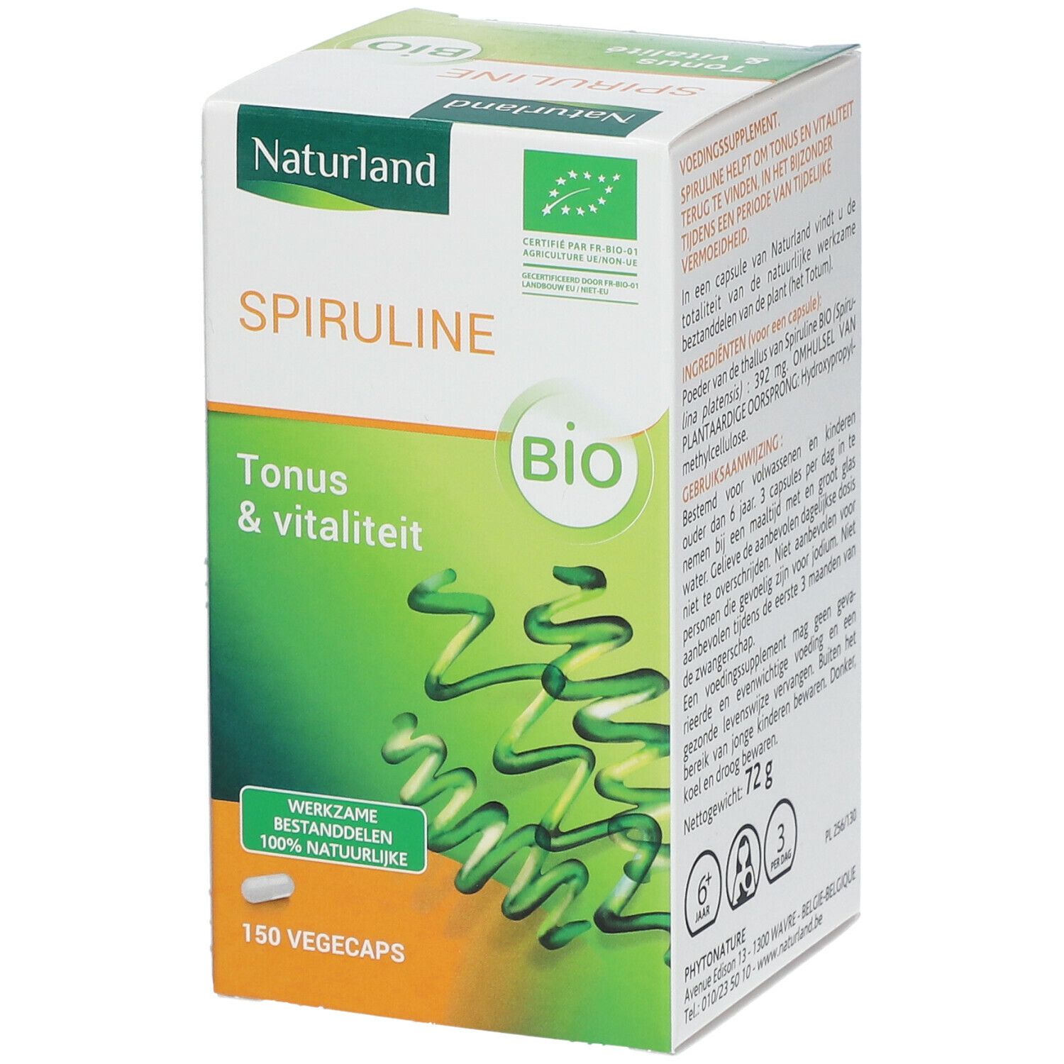 Naturland Spirulina Vegecaps® Bio Tonus & Vitalität