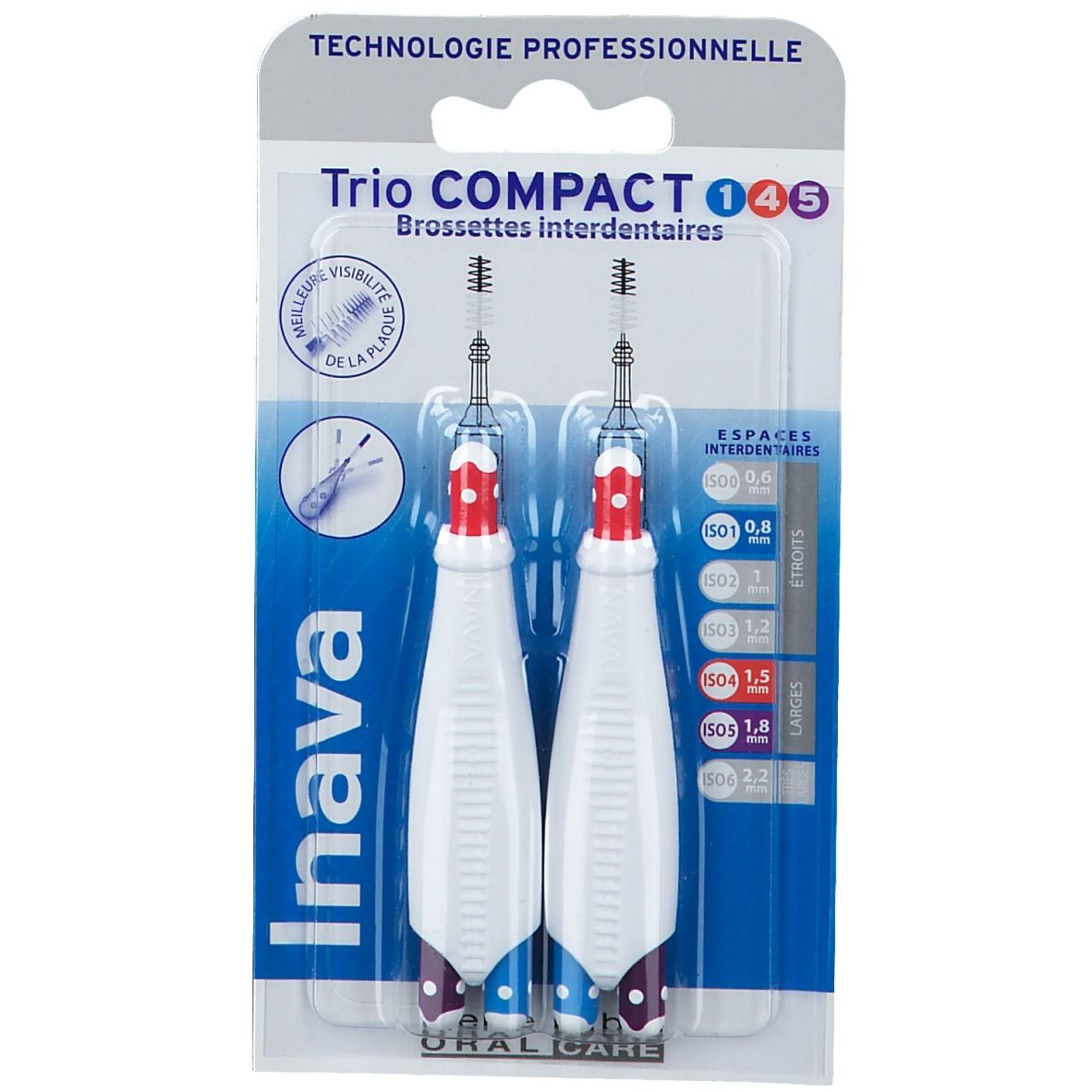 Image of Inava Trio Compact 1 4 5 Interdentalbürsten