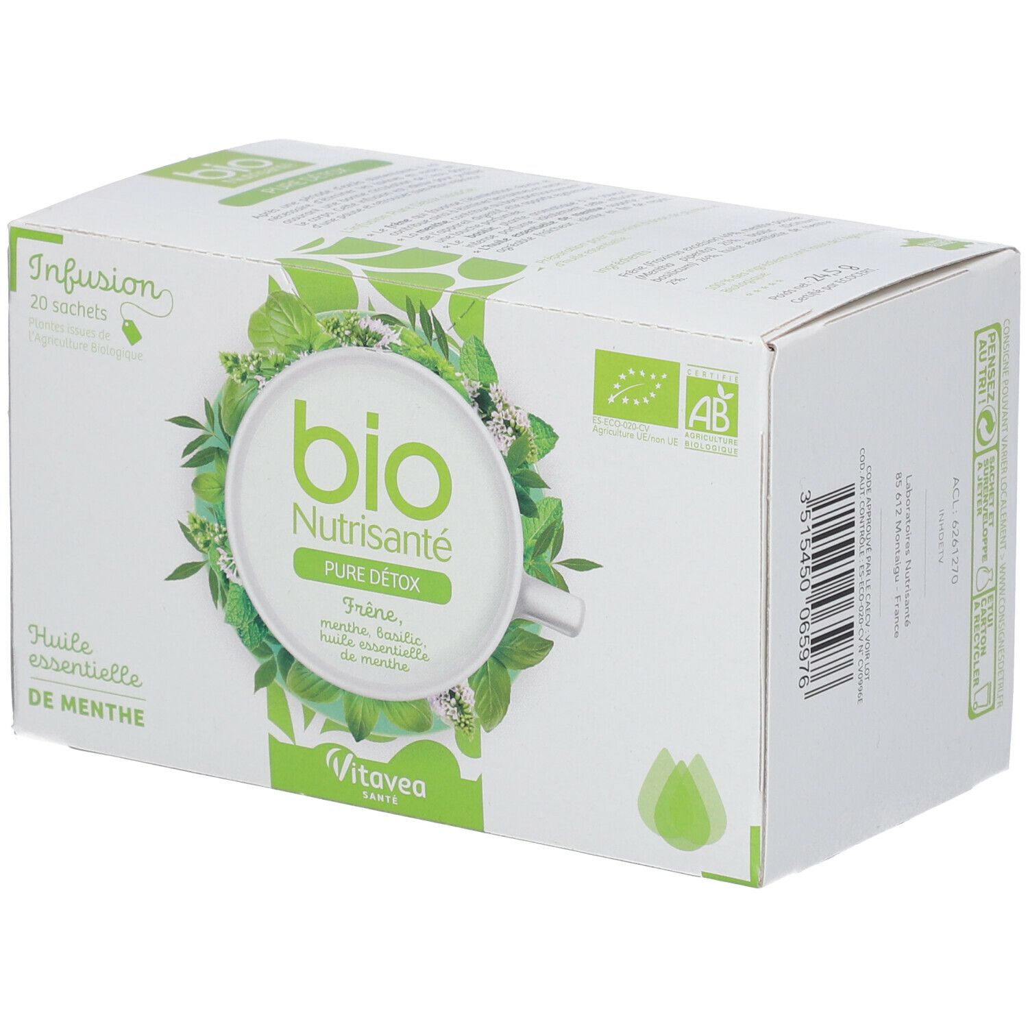 Nutrisanté Bio-Kräutertee Ätherisches Öl Pure Detox