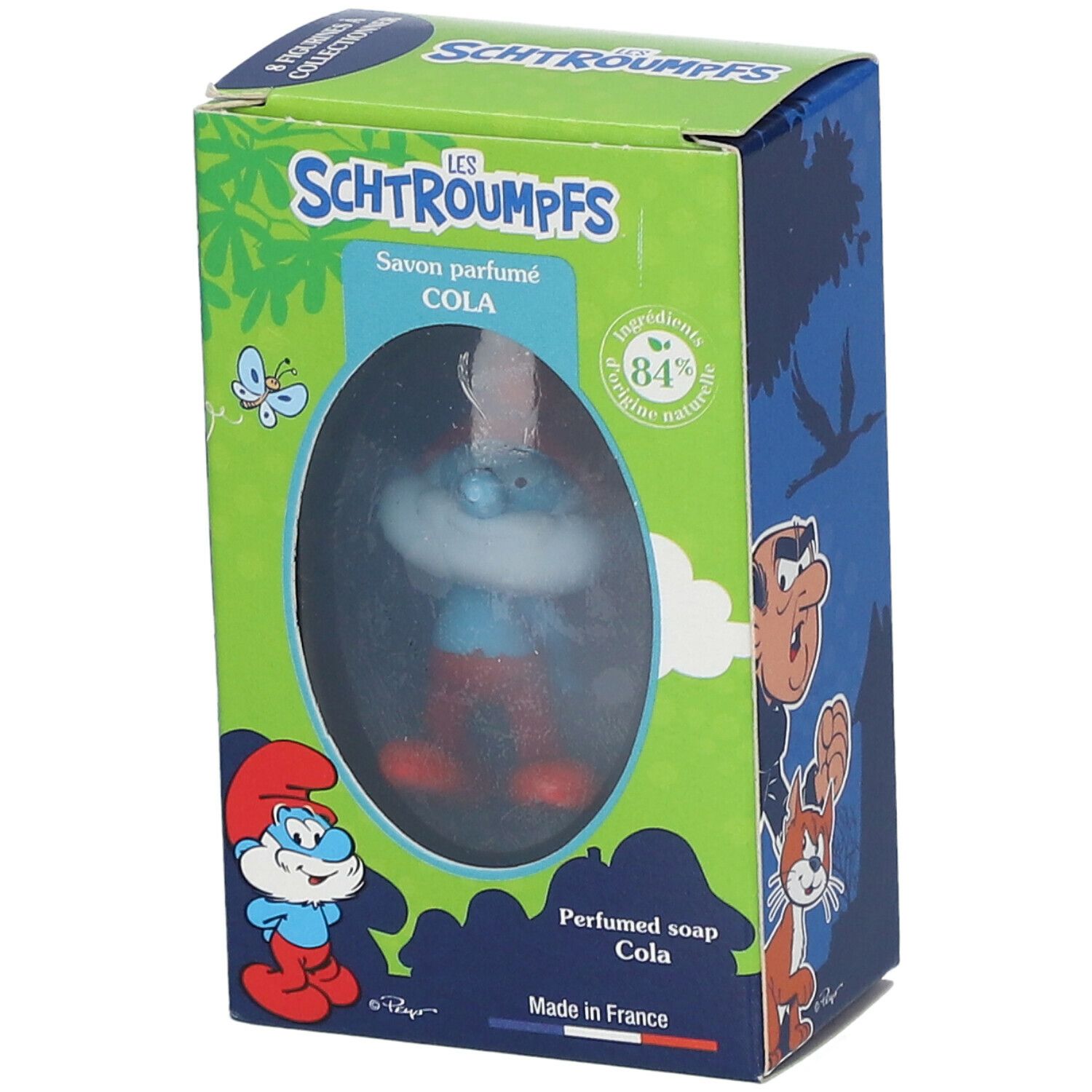 Le Comptoir du Bain Les Schtroumpfs Feste Seife mit Cola-Parfüm