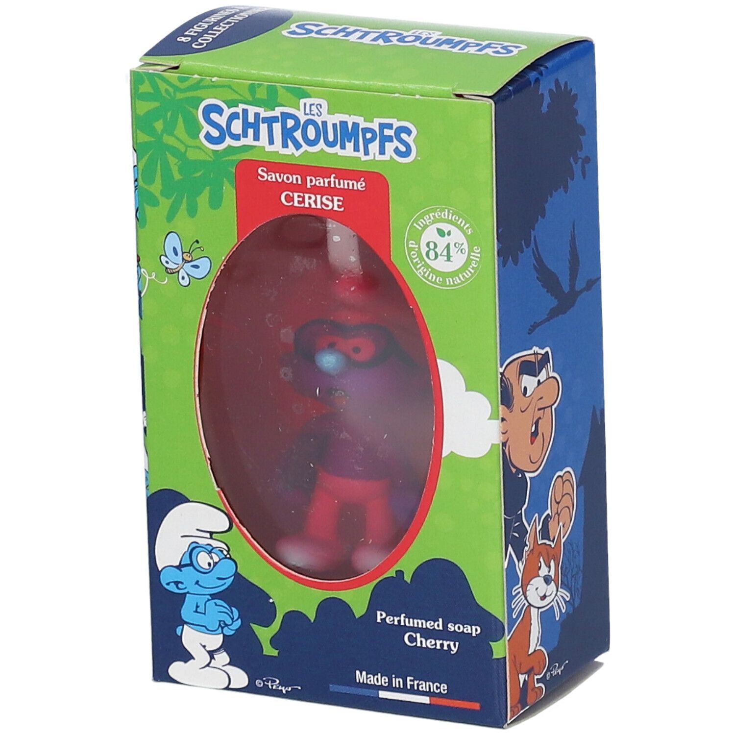 Le Comptoir du Bain Les Schtroumpfs Feste Seife mit Kirschduft