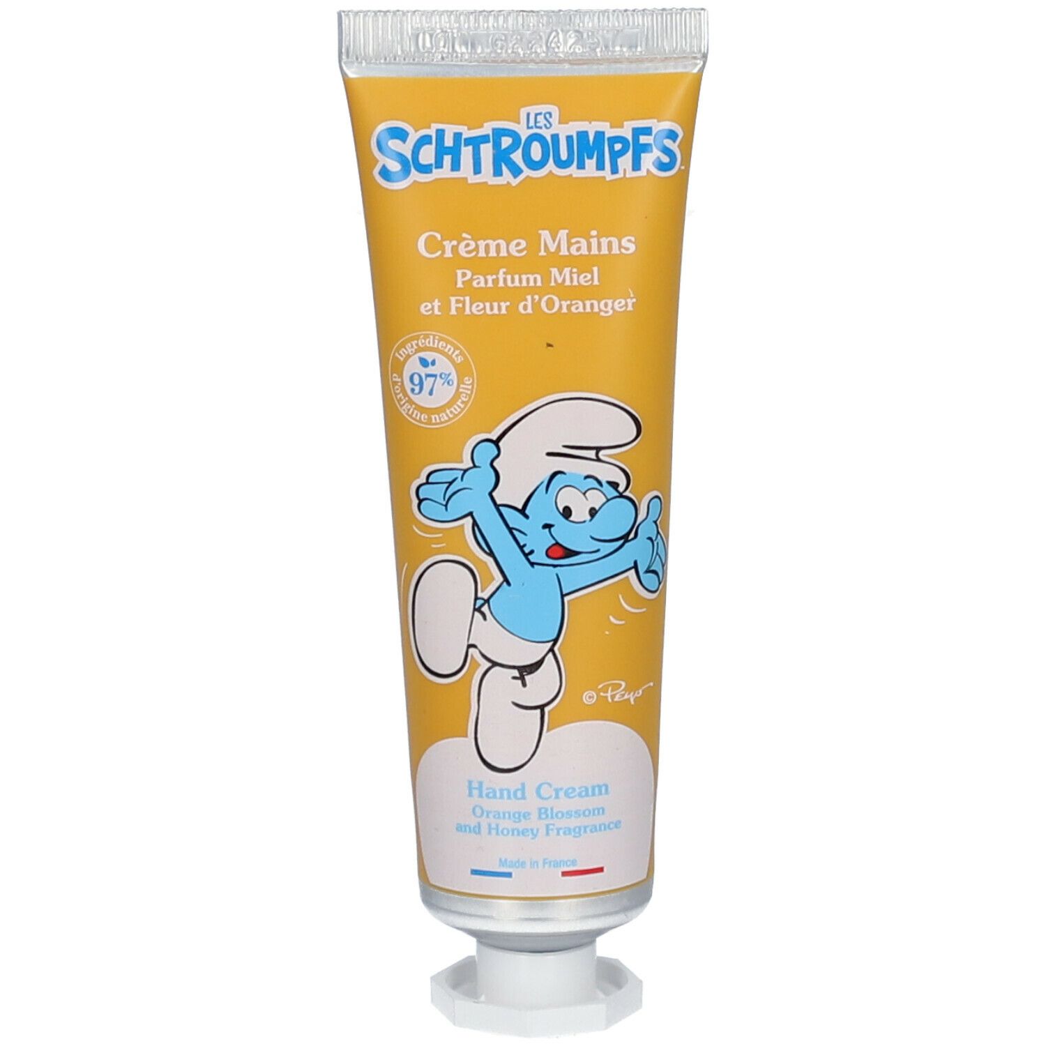 Le Comptoir du Bain Les Schtroumpfs Handcreme Parfum Parfum Honig und Orangenblüte