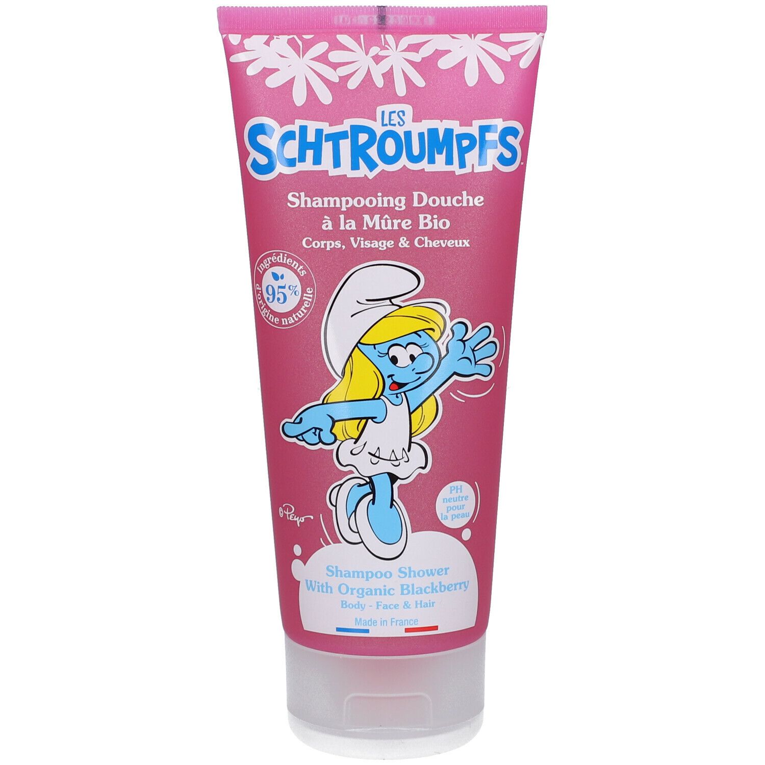 Le Comptoir du Bain Les Schtroumpfs Shampoo Douche Parfum Mûre Bio