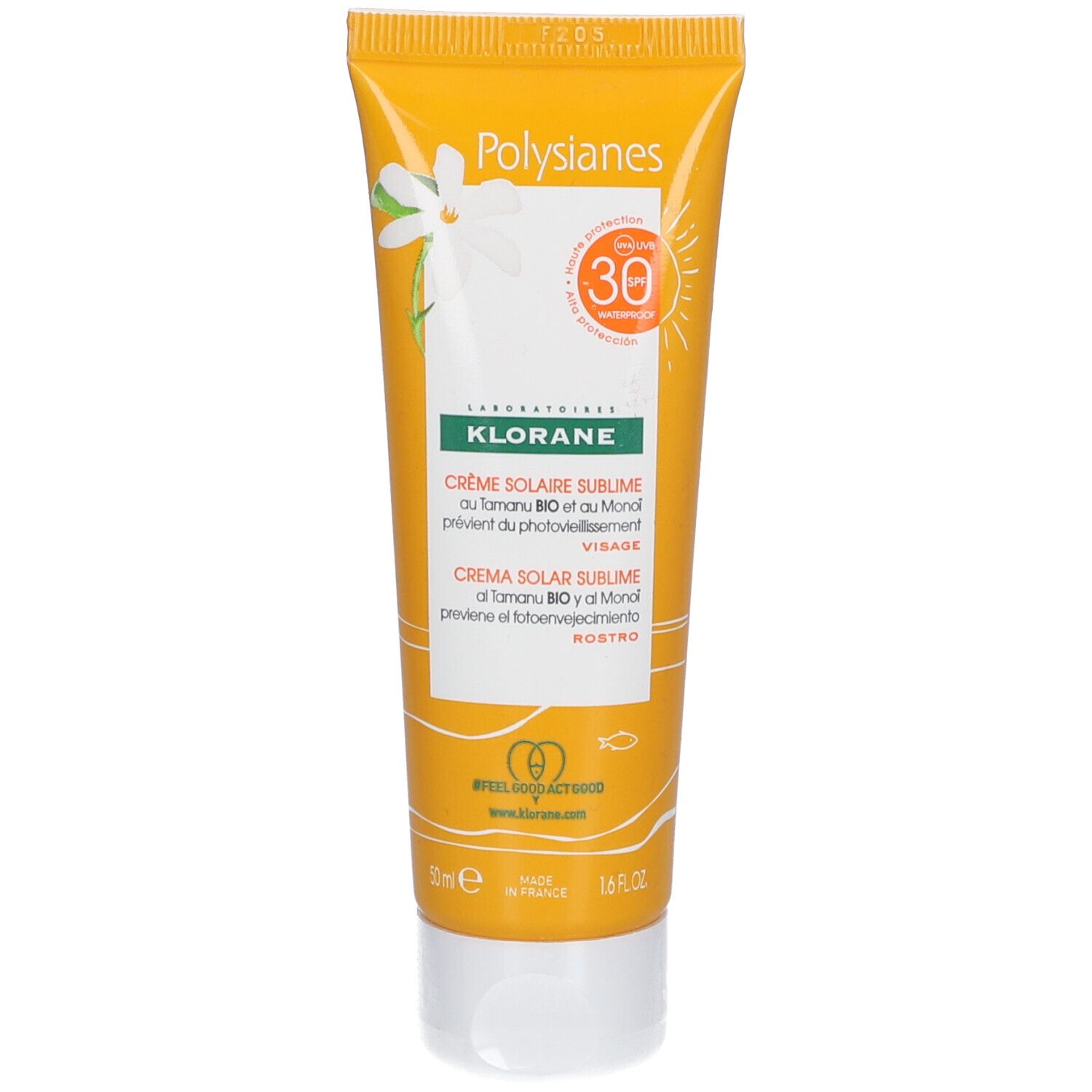 KLORANE Sublime Sonnencreme mit BIO Tamanu und Monoi SPF30 Gesicht