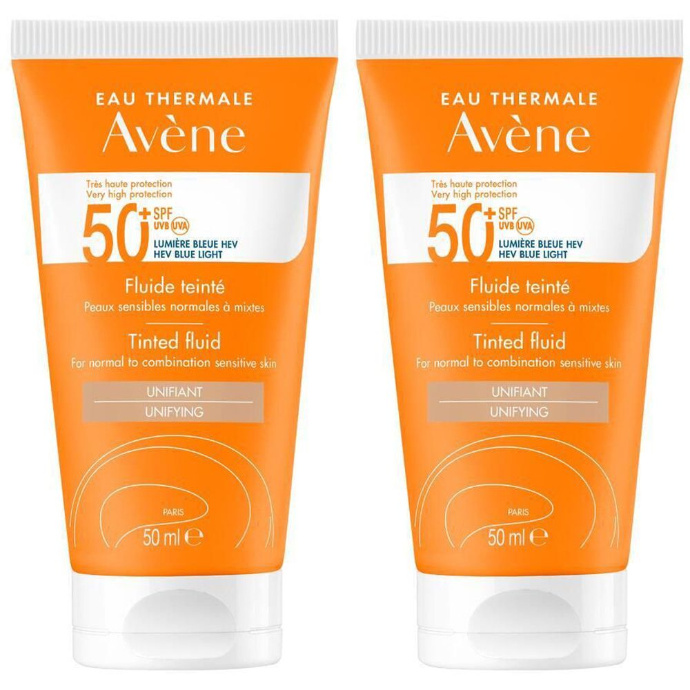 Avène Solaire Getöntes Fluid SPF50+ UVB UVA Blaulicht HEV