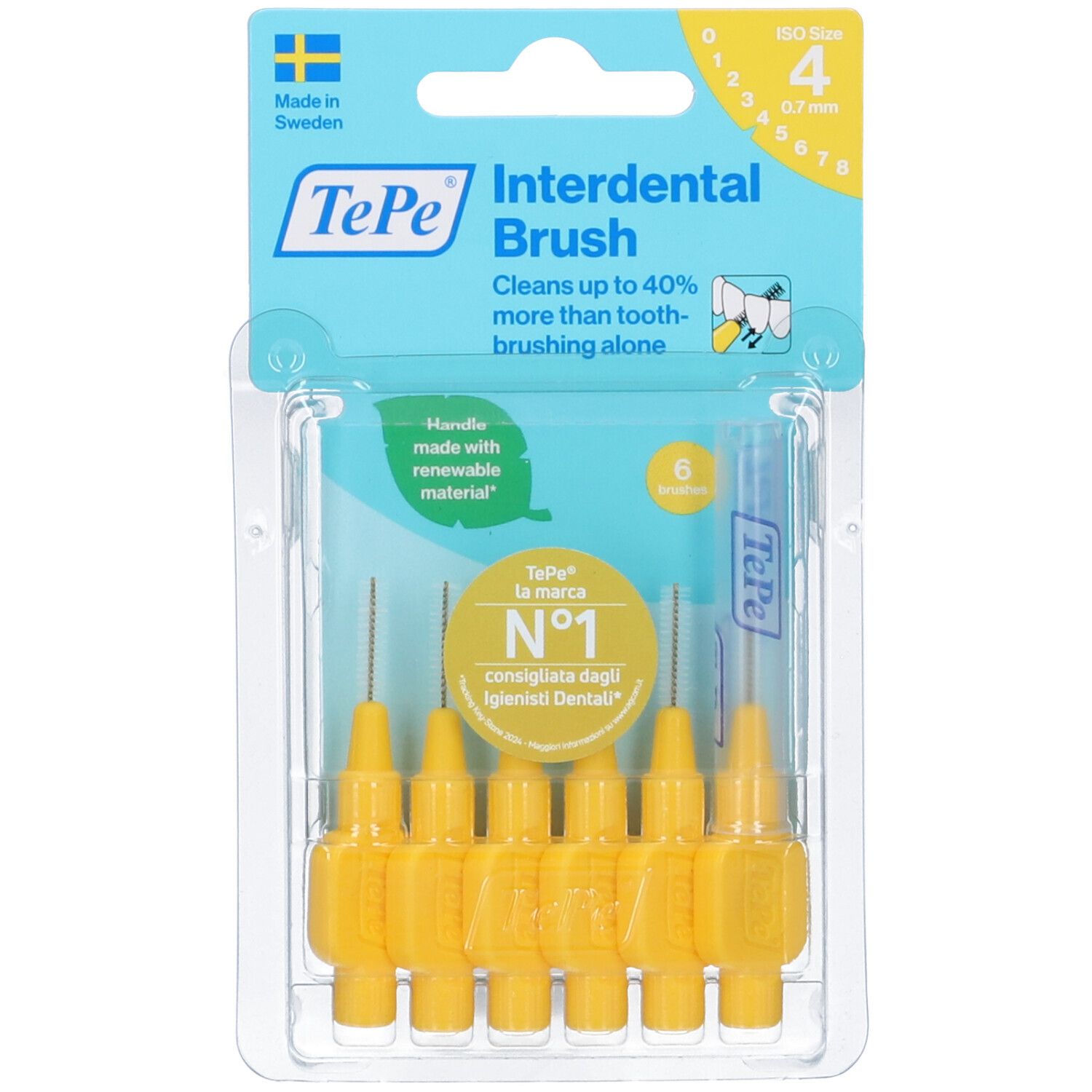 TePe Interdentalbürsten 0,7 mm gelb - shop-apotheke.ch