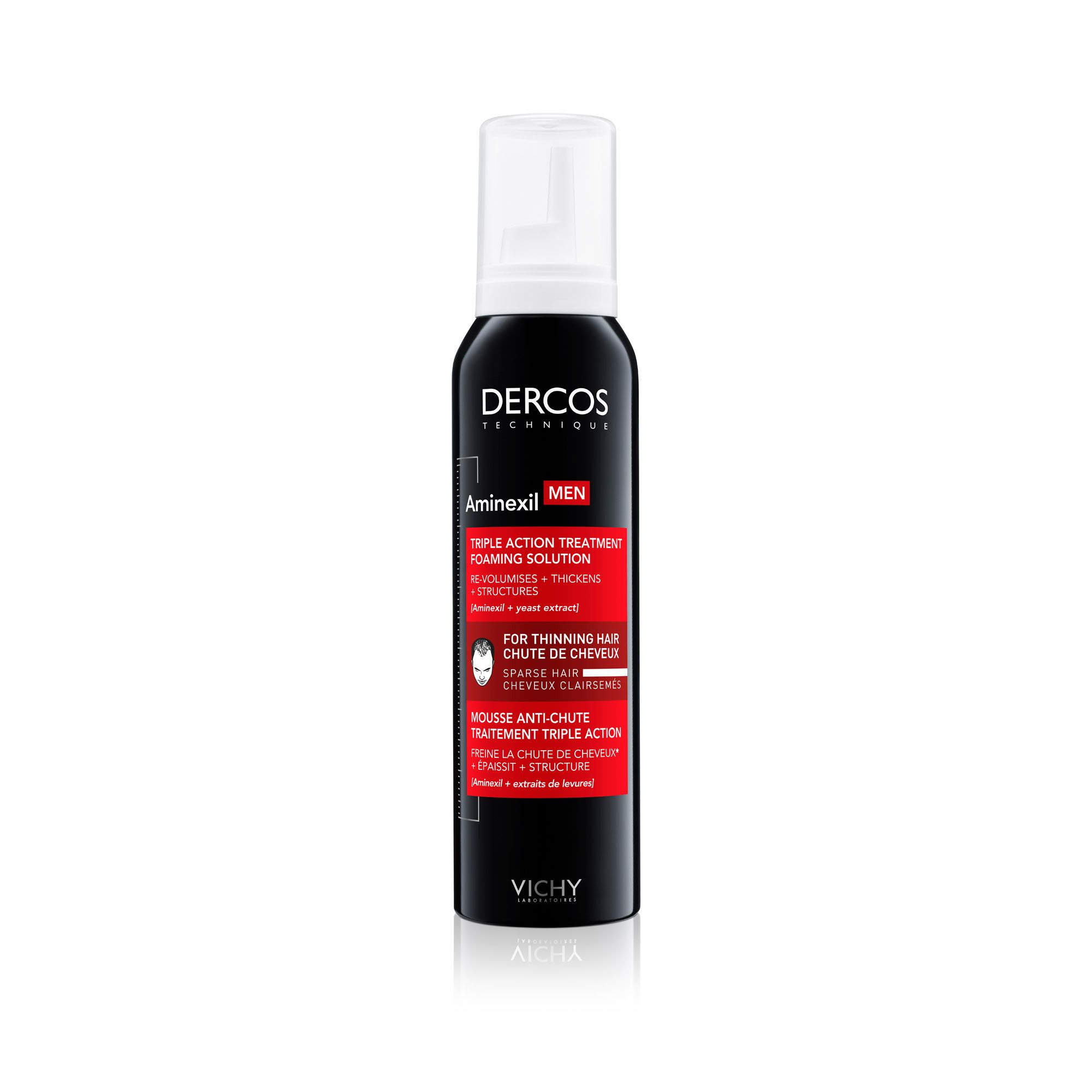 VICHY Dercos Technique Aminexil Men Mousse Antichute Traitement Triple Action