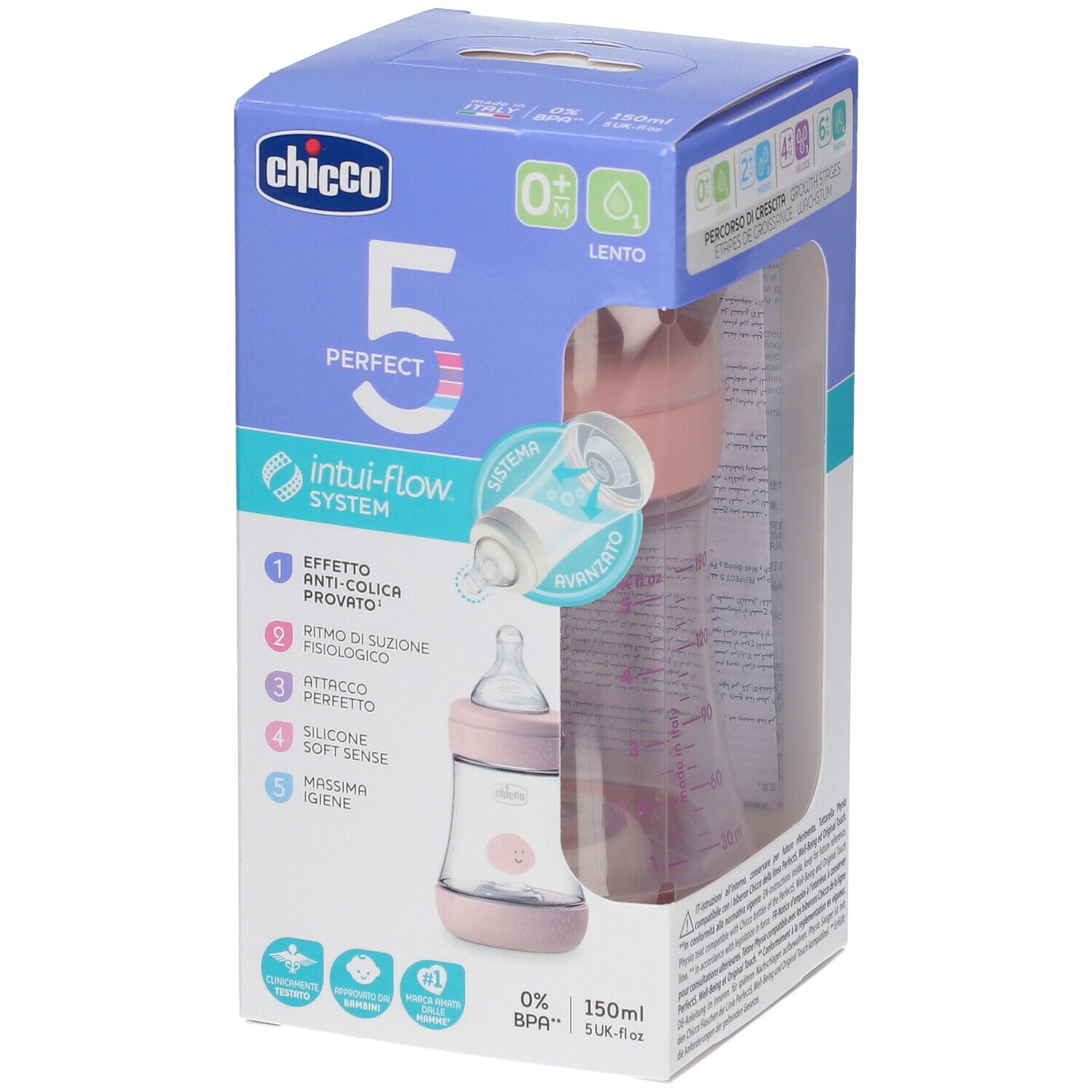 Image of Chicco PERFECT 5 Flasche 150 ml Slow Flow