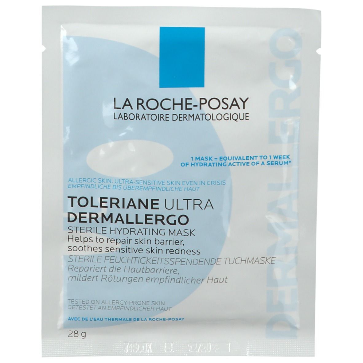 LA ROCHE POSAY TOLERIANE Ultra Dermallergo Masque de tissu hydratant stérile