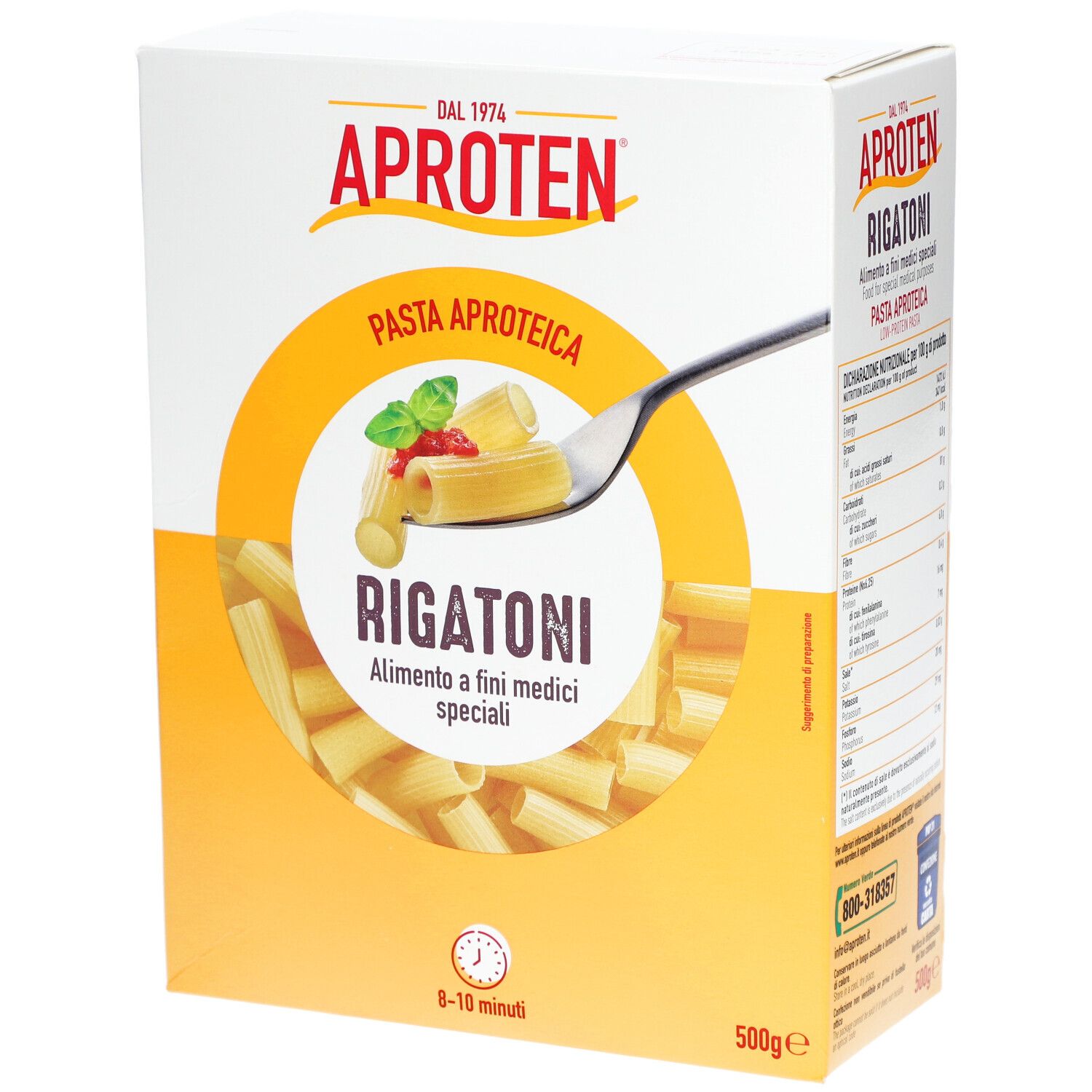 Aproten Aproten® Macaroni Rigatini Eiweißarme Pasta 500.00 G