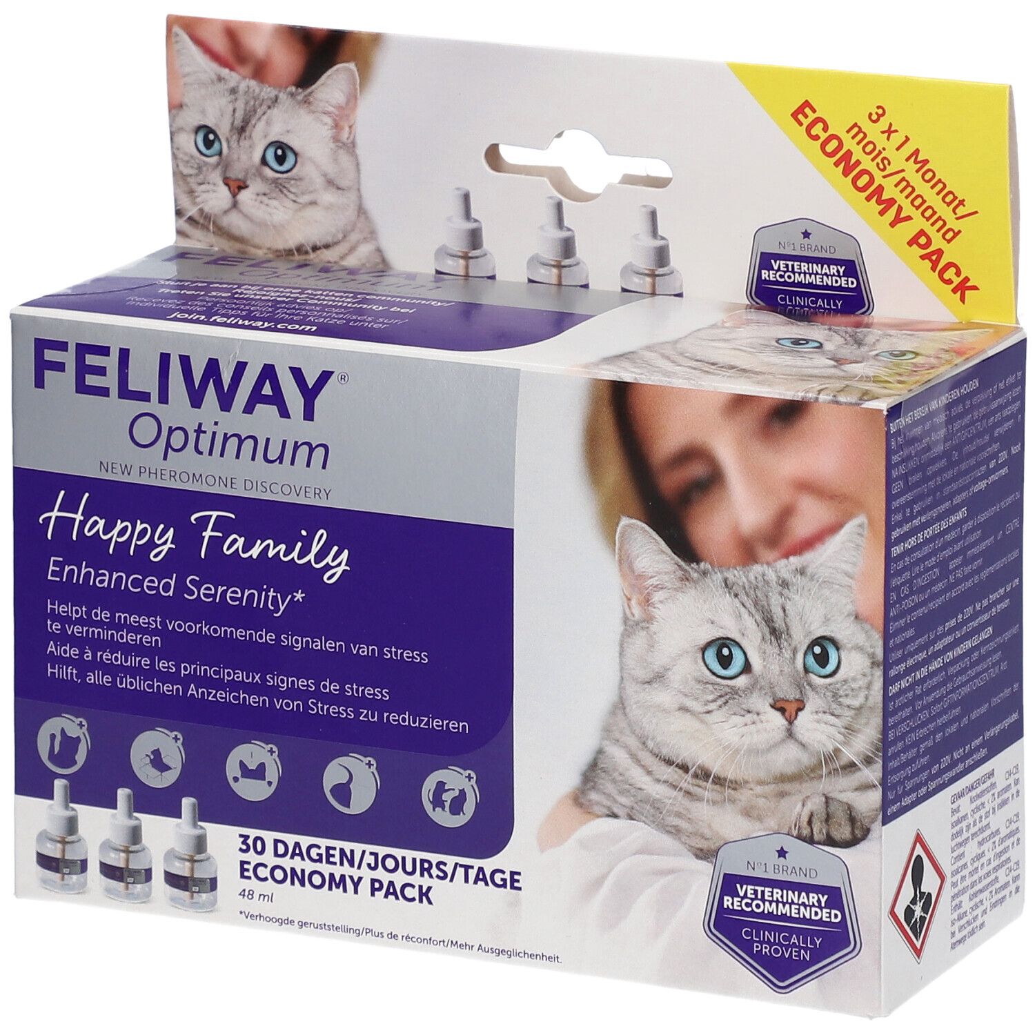 Feliway Feliway® Optimum Happy Family Nachfüllpackung 3 Monate 144.00 Ml