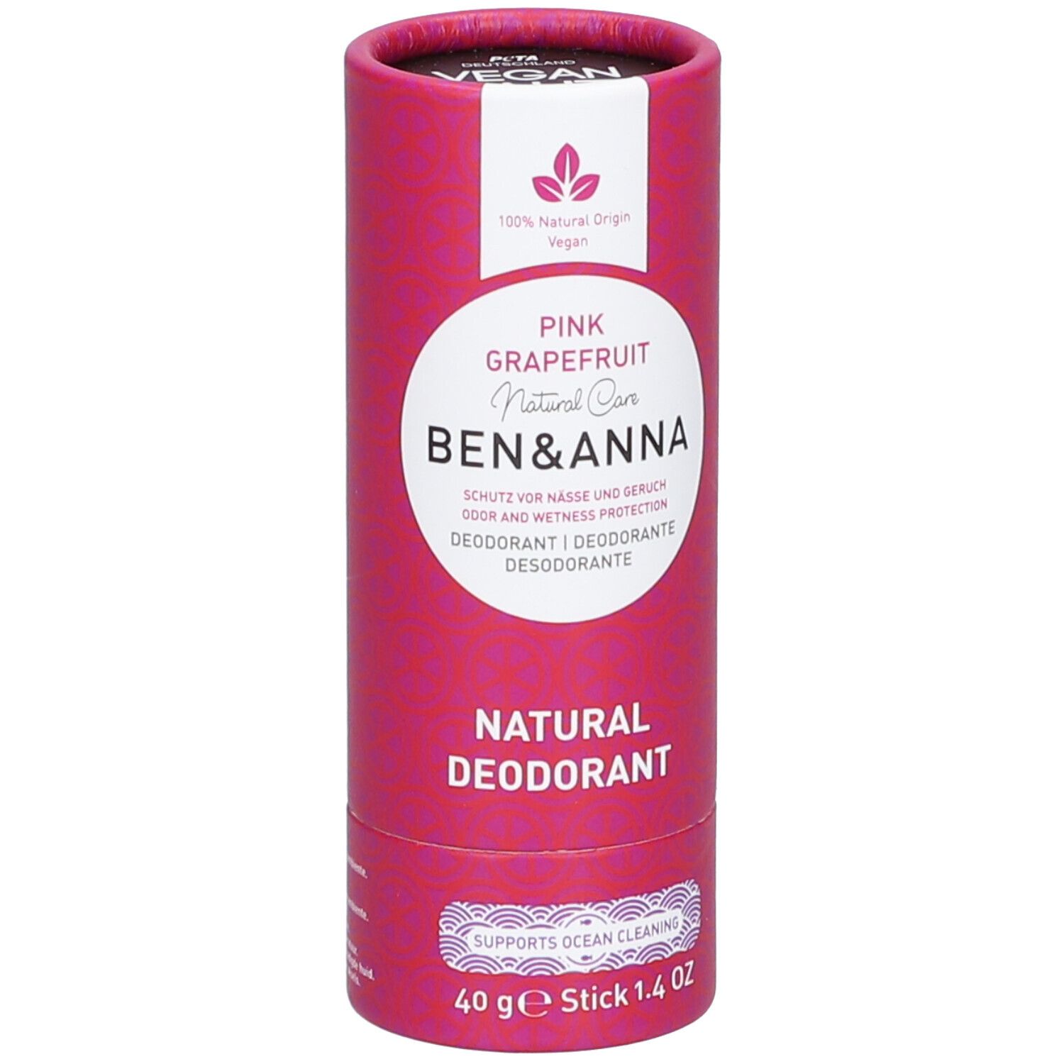 Ben & Anna - Deo Papertube - Pink Grapefruit