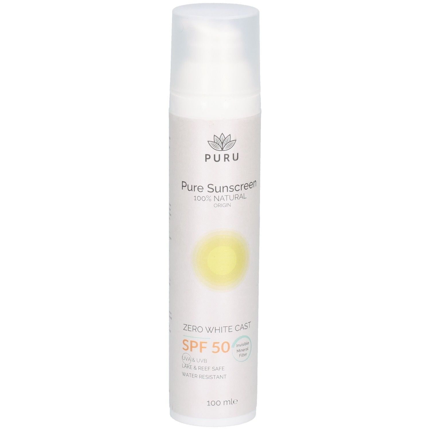 Puru Pure Sunscreen Zero White Cast SPF 50 Sonnencreme