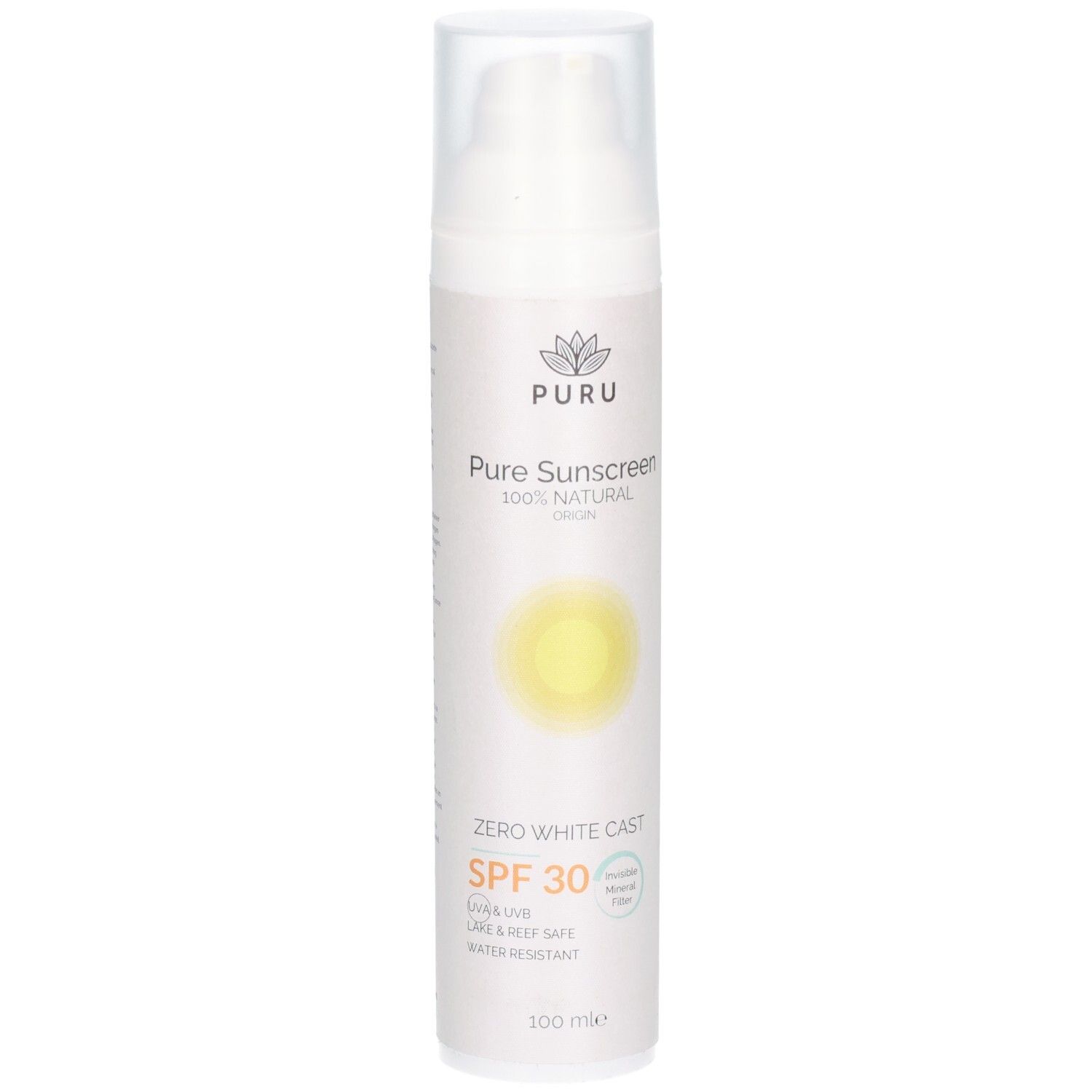 Puru Pure Sunscreen Zero White Cast LSF 30 Sonnencreme