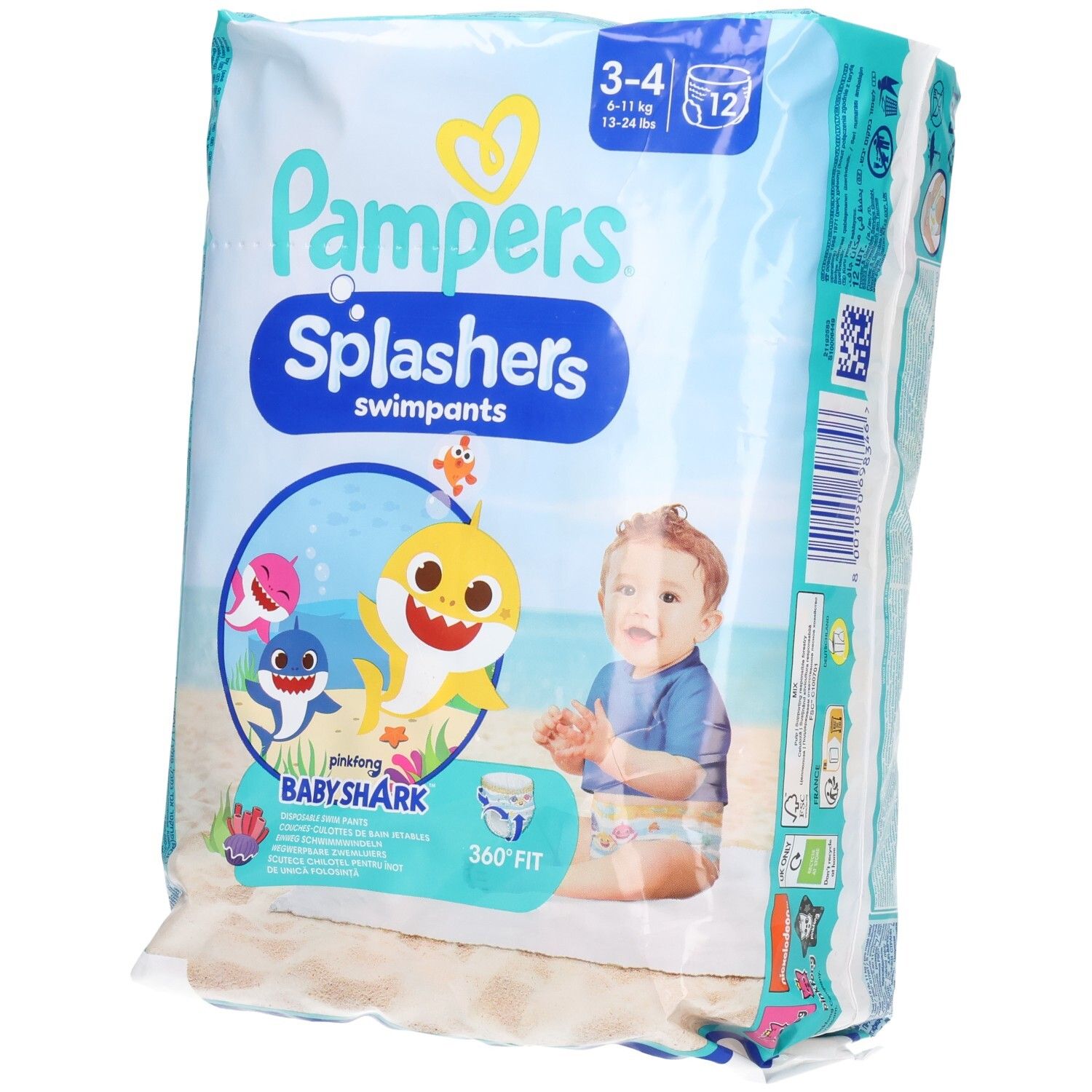 Pampers Splashers Schwimmwindeln Größe 3–4, 6–11 kg