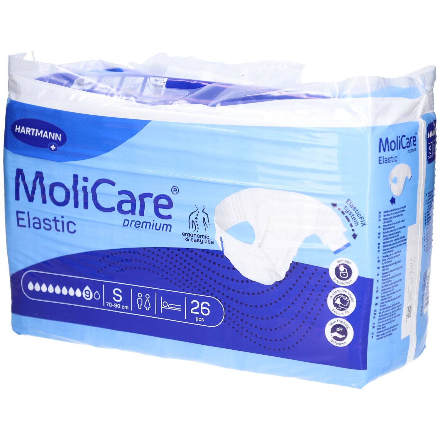 MoliCare Premium Elastic S 70–90 cm 9 Tropfen