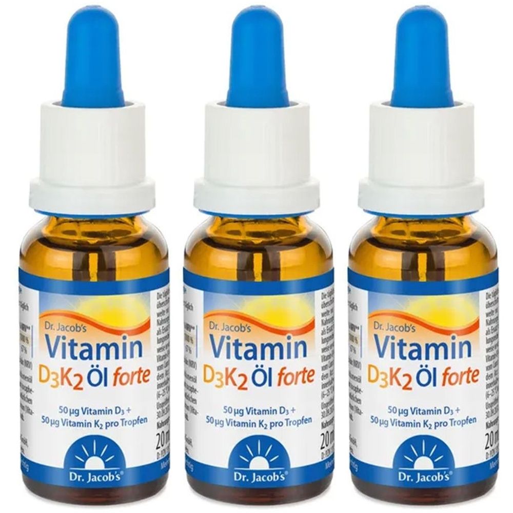 Dr. Jacob's Vitamin D3K2 Öl forte 2000 IE D3+K2 hochdosiert