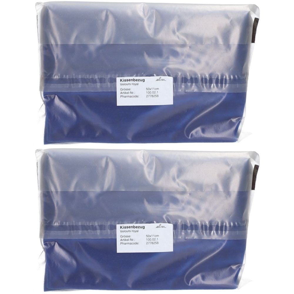 Elsa Anatomischer Kopfkissenbezug 50 x 11 cm Velours Königsblau