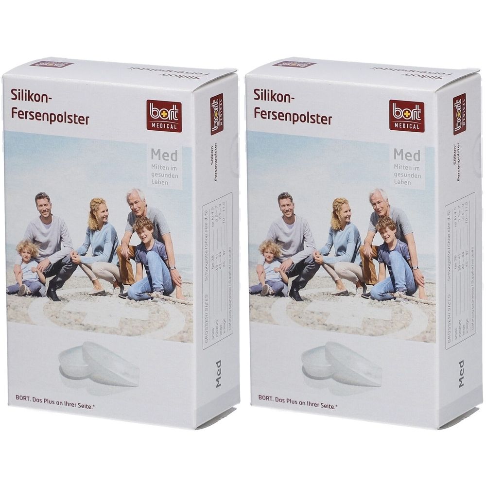 Bort Silikon Fersenpolster Gr. L, 2 Stk