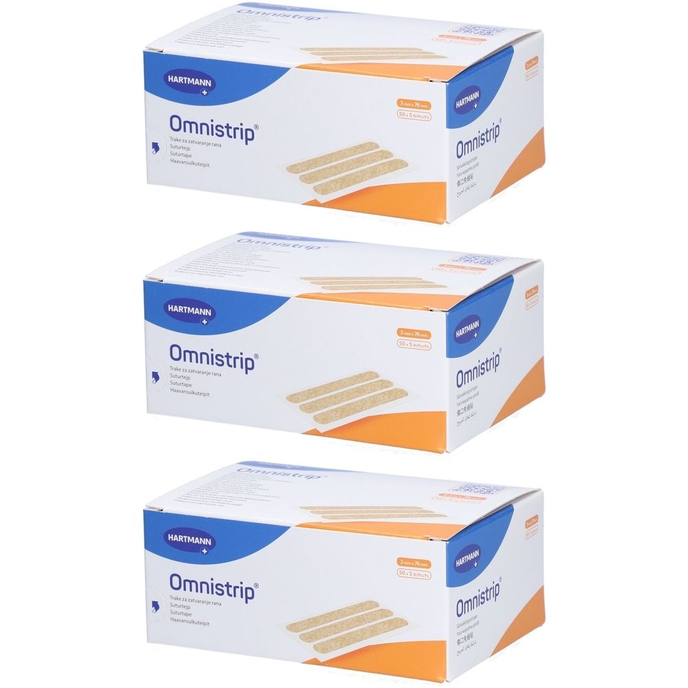 Hartmann Omnistrip® Selbstklebendes Hautnahtmaterial 3 x 76 mm