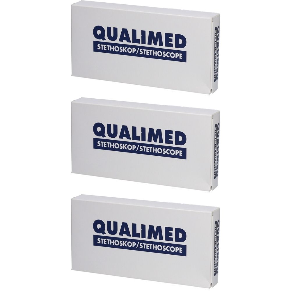 Qualimed® Doppelkopf-Stethoskop Nurse, Edelstahl, rot