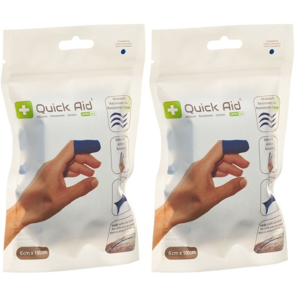 Quick AID Latexfreie Pflaster blau 6 x 100 cm