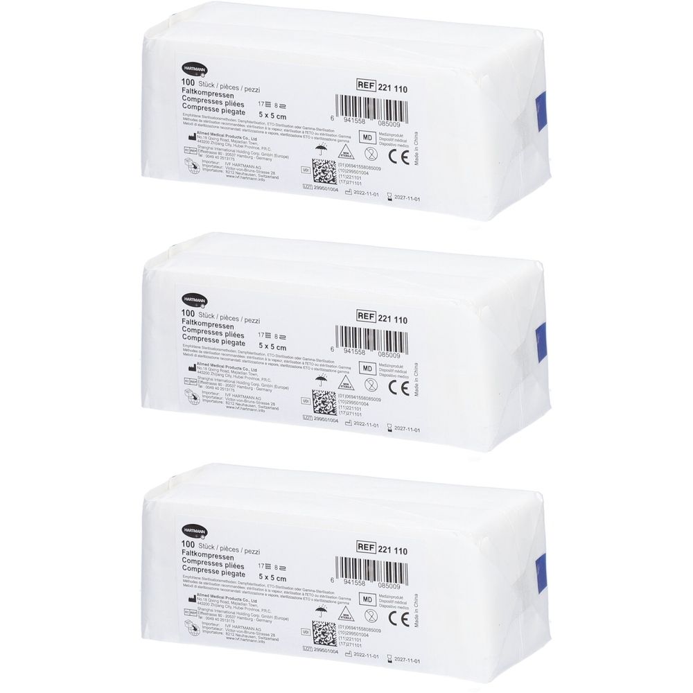 Hartmann Kompressen gefaltet 5 x 5 cm
