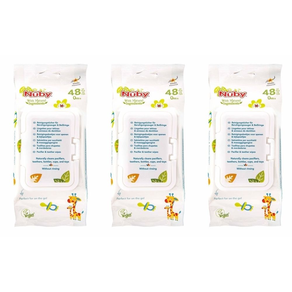Nuby Reinigungstücher für Schnuller und Spielzeug Vanille