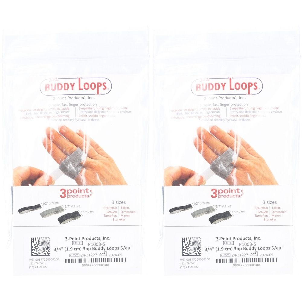 3pp® Buddy Loops – Fingerbandage 3/4 (1.90 cm breit) Grau