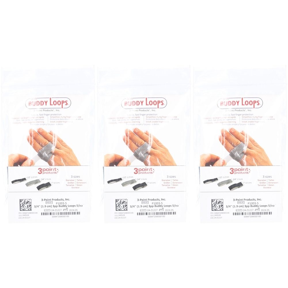 3pp® Buddy Loops – Fingerbandage 3/4 (1.90 cm breit) Grau