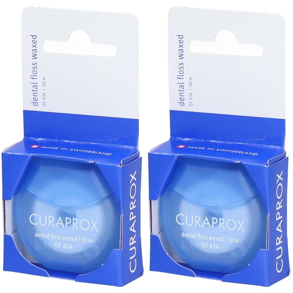 Curaprox DF 834 Zahnseide 50m gewachst Mint