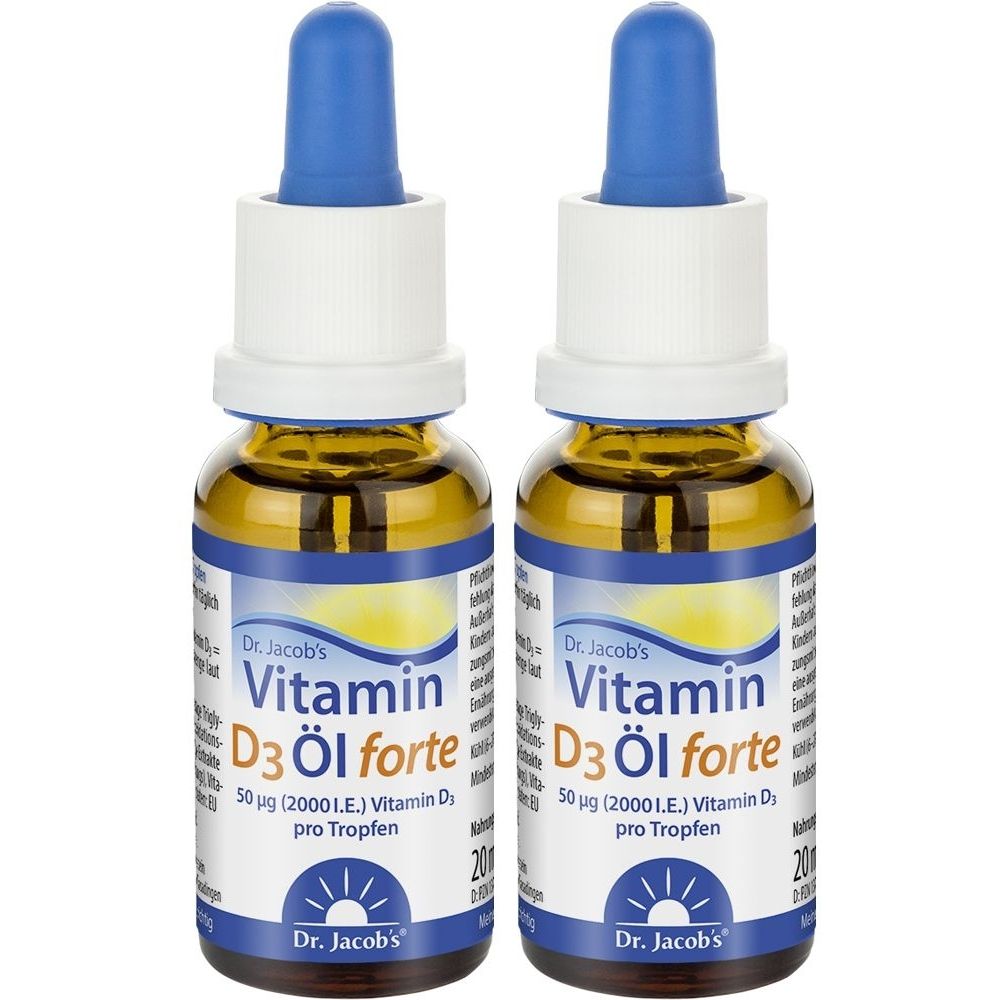 Dr. Jacob's Vitamin D3 Öl forte 2000 IE D3 hochdosiert 640 T