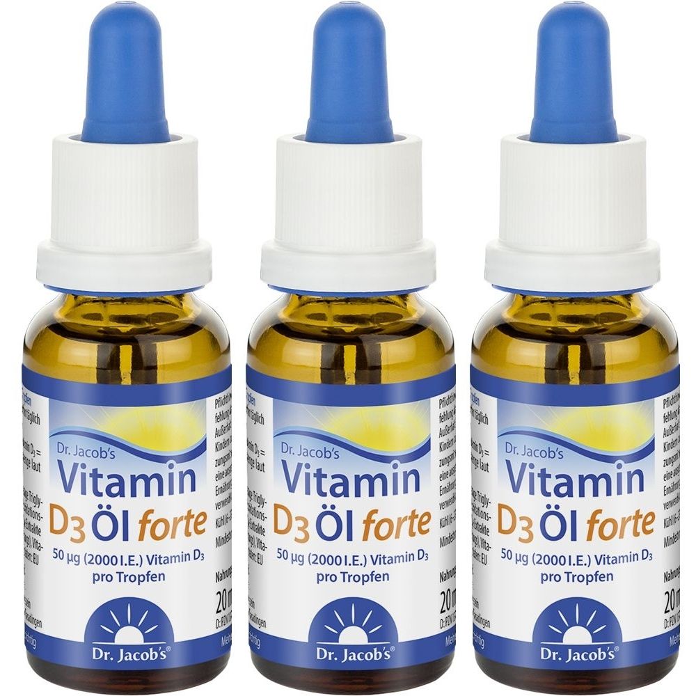 Dr. Jacob's Vitamin D3 Öl forte 2000 IE D3 hochdosiert 640 T